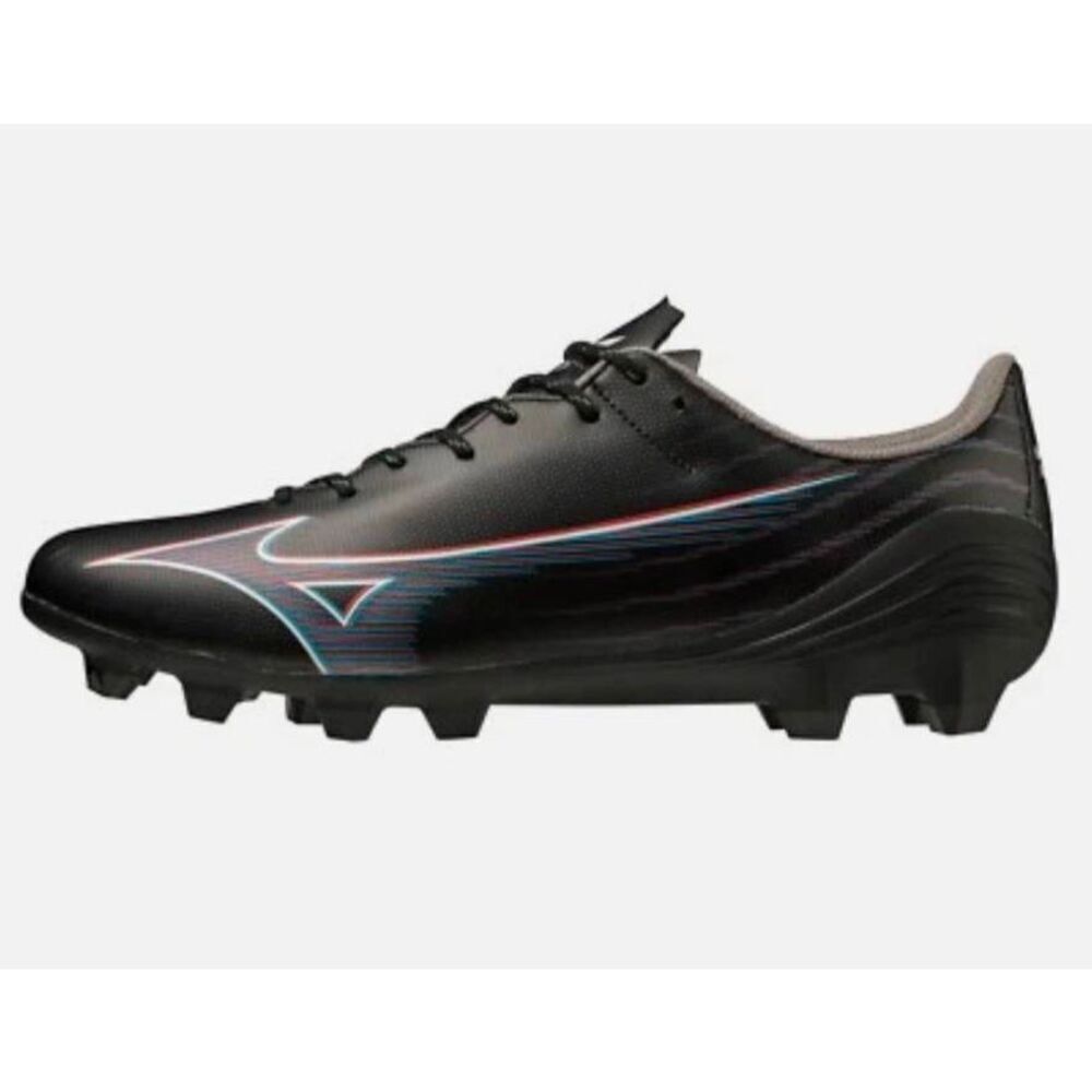 BNWT‎ MIZUNO ALPHA SELECT 2E P1GA2365 01 Black Ignition Red Blue Soccer Cleats